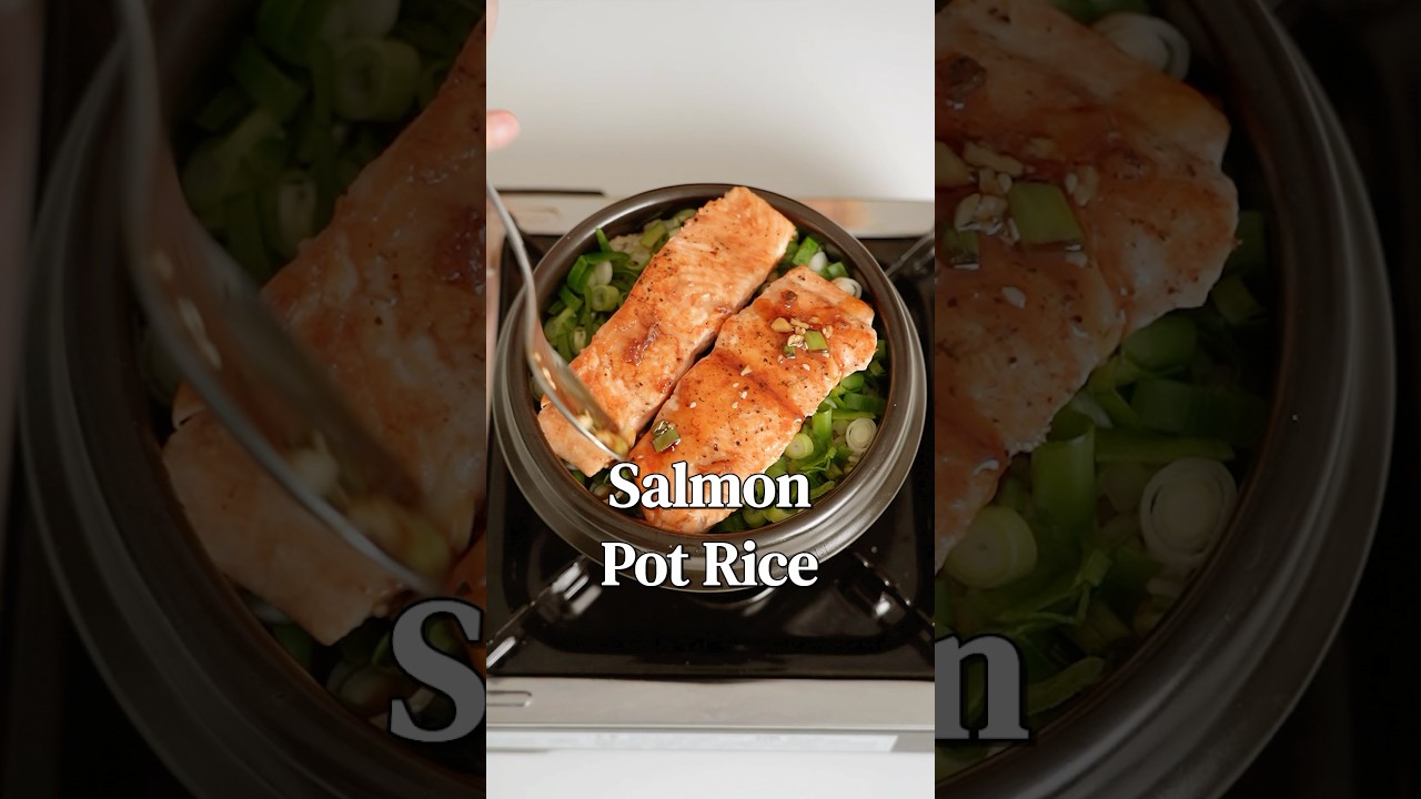 Salmon Pot Rice, Korean Healthy Diet Food
