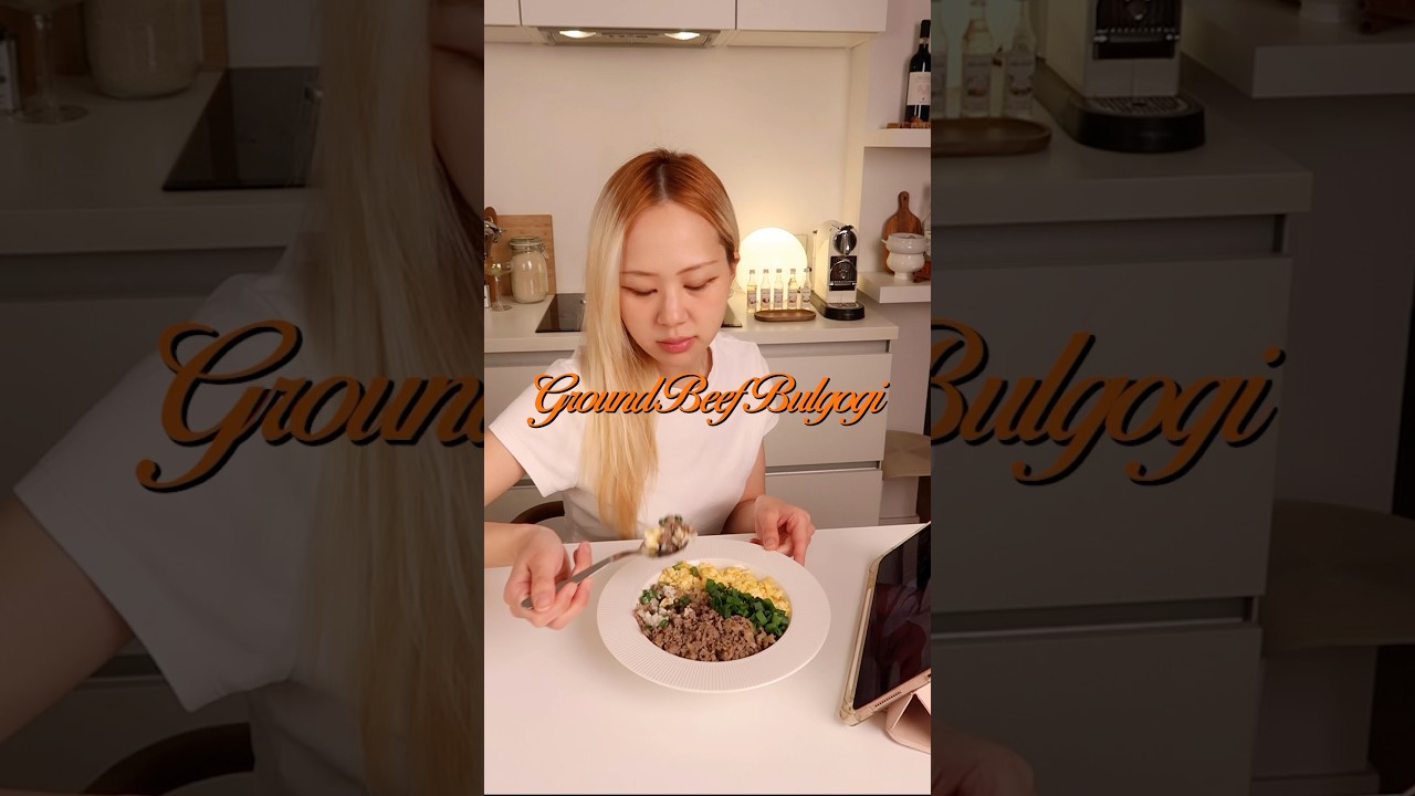 Easy Korean Ground Beef Bulgogi Rice Bowl Recipe #Koreanfood