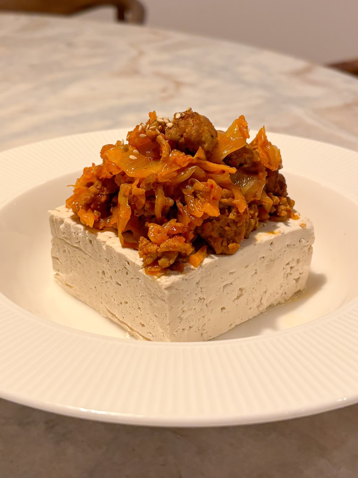 Meat Lover's Tofu Kimchi (Pork Dubu Kimchi) Tofu Kimchi