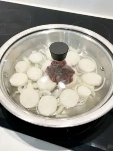 braised radish with tuna