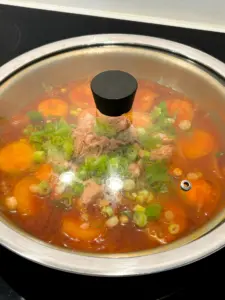 braised radish with tuna