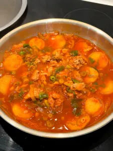 braised radish with tuna