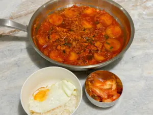 braised radish with tuna