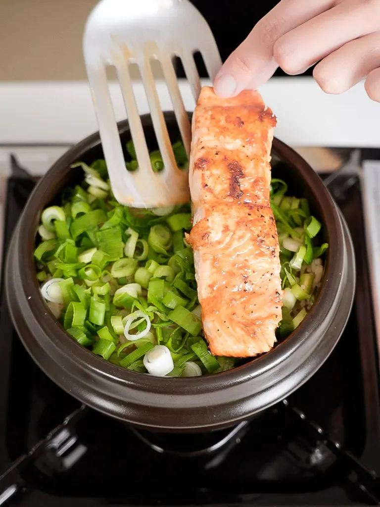 salmon pot rice