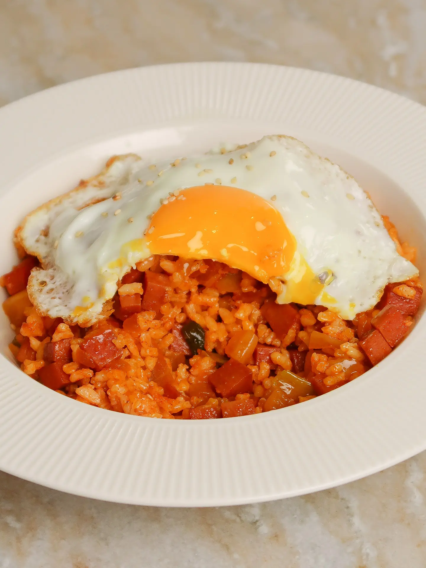 kkakdugi kimchi fried rice