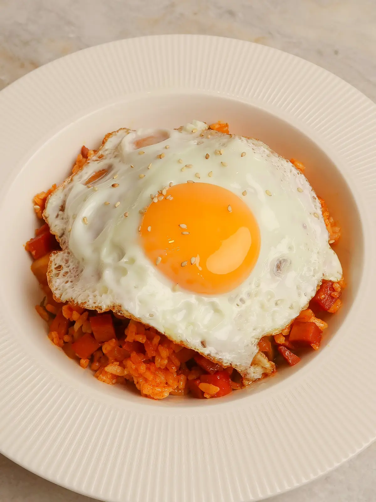 kkakdugi kimchi fried rice