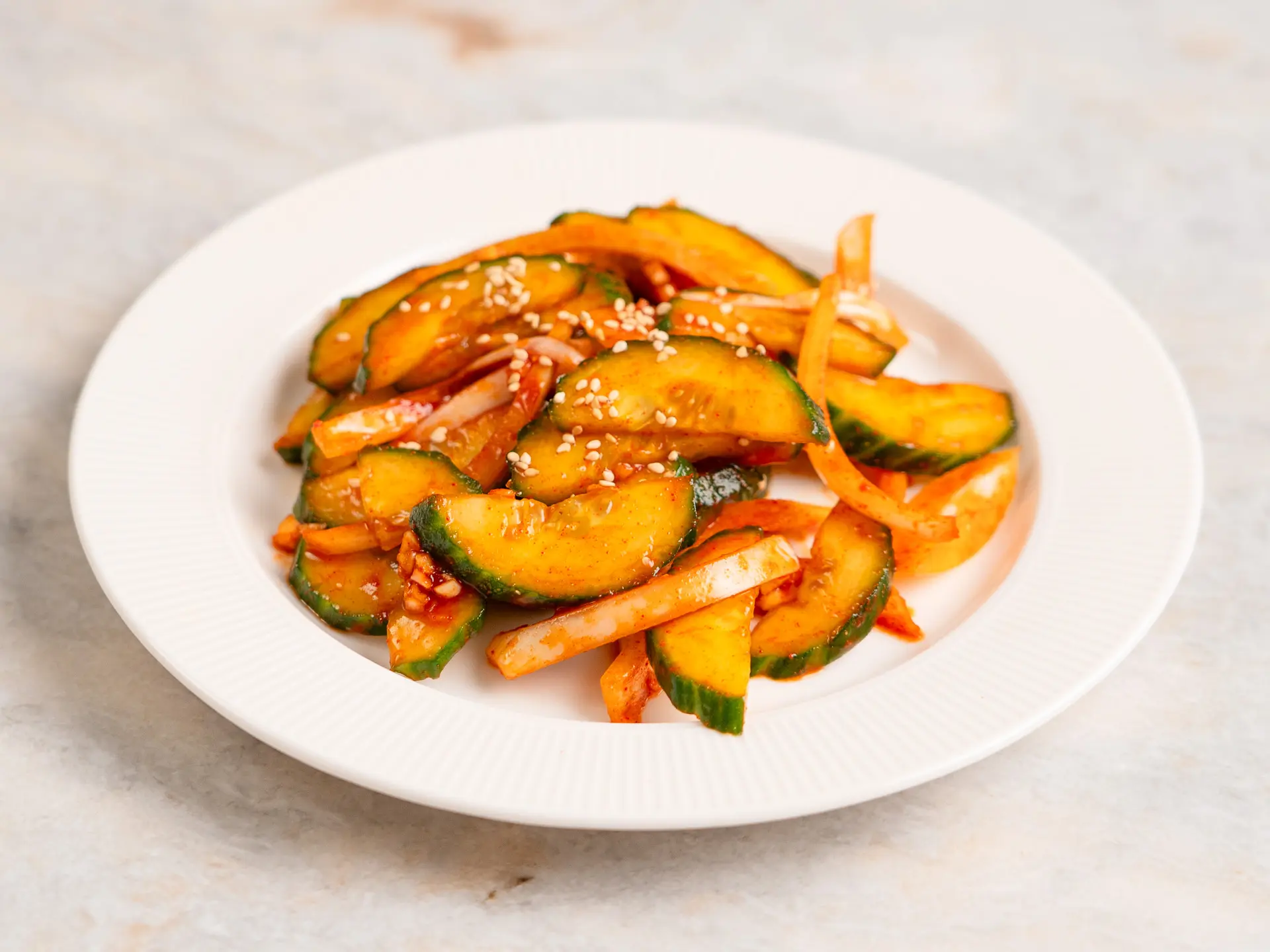 Korean spicy cucumber