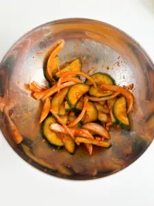 Korean spicy cucumber