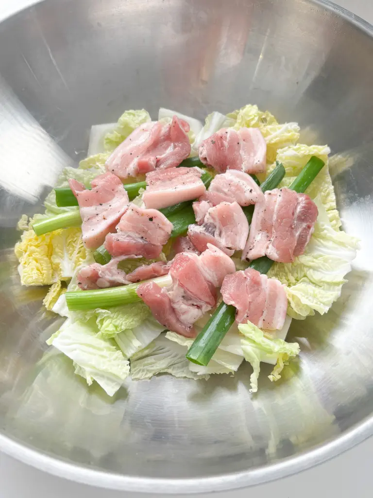 steamed pork cabbage korean hot pot