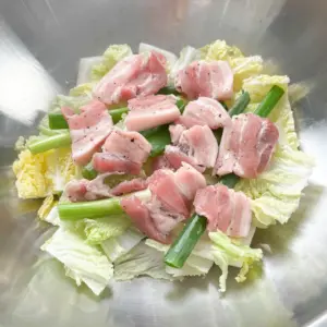 steamed pork cabbage korean hot pot