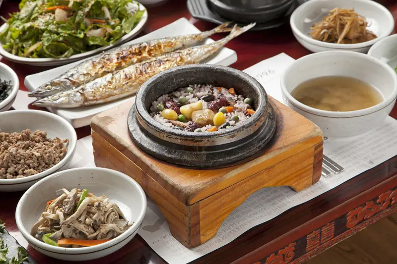 authentic dolsot for Korean set meal