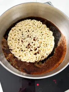 chapagetti with egg cheese