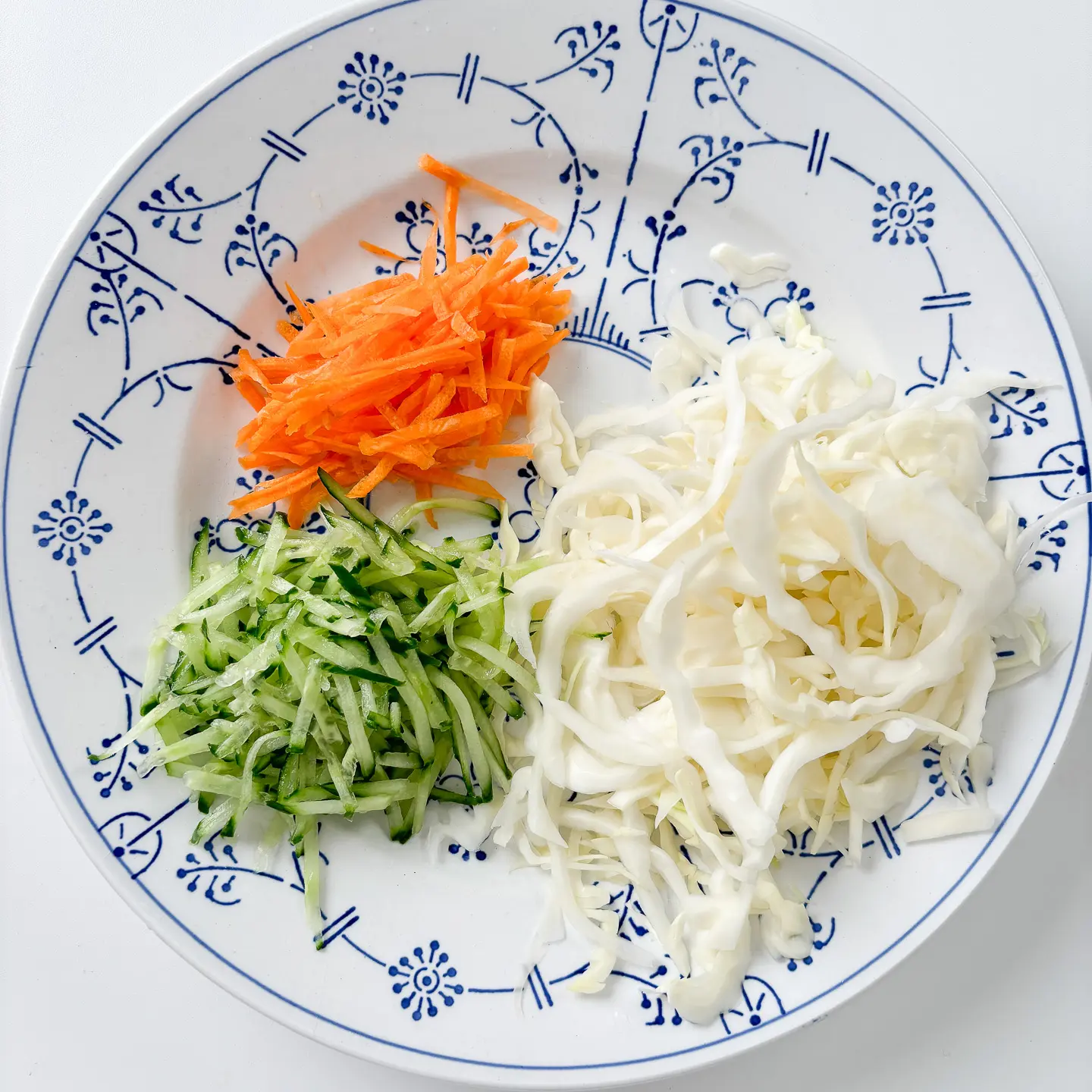 Bibim Mandu Salad - Korean Fried Dumplings with Coleslaw bibim mandu salad