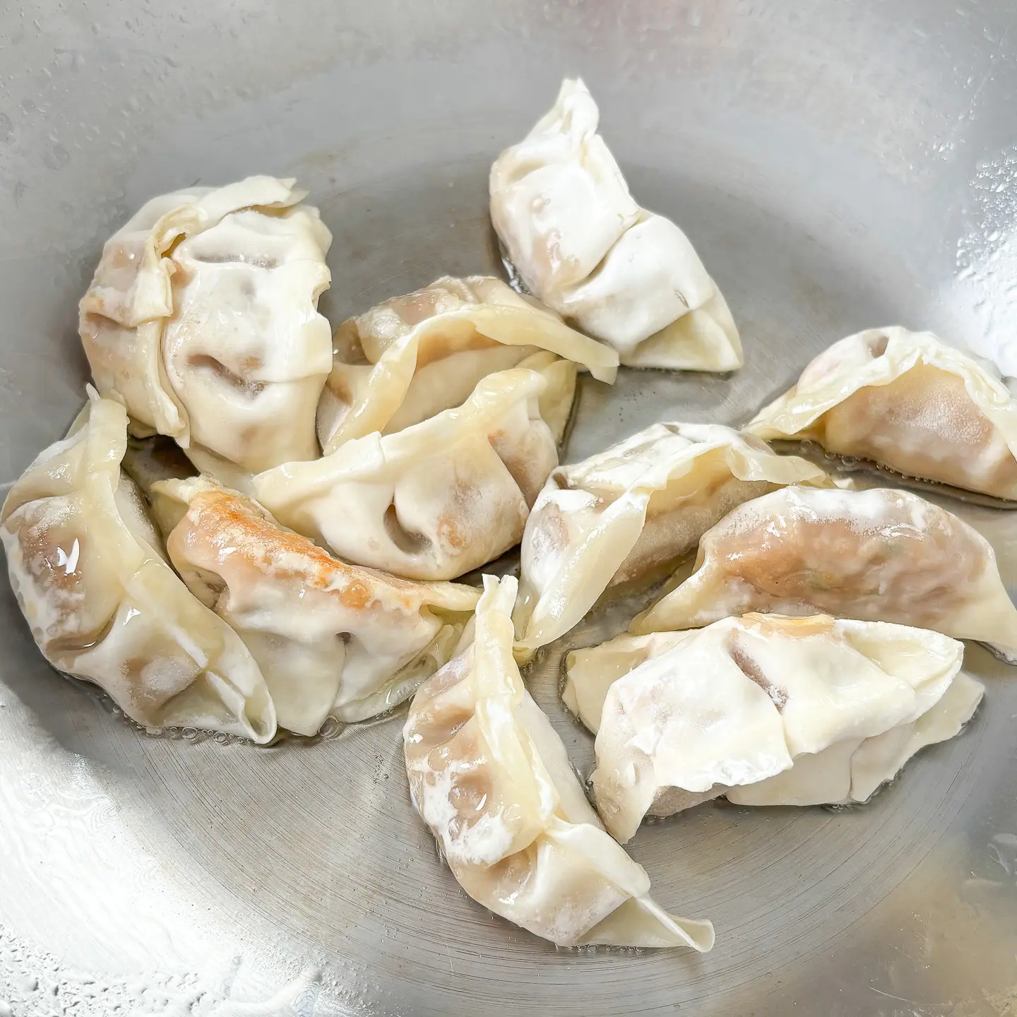 Bibim Mandu Salad - Korean Fried Dumplings with Coleslaw bibim mandu salad