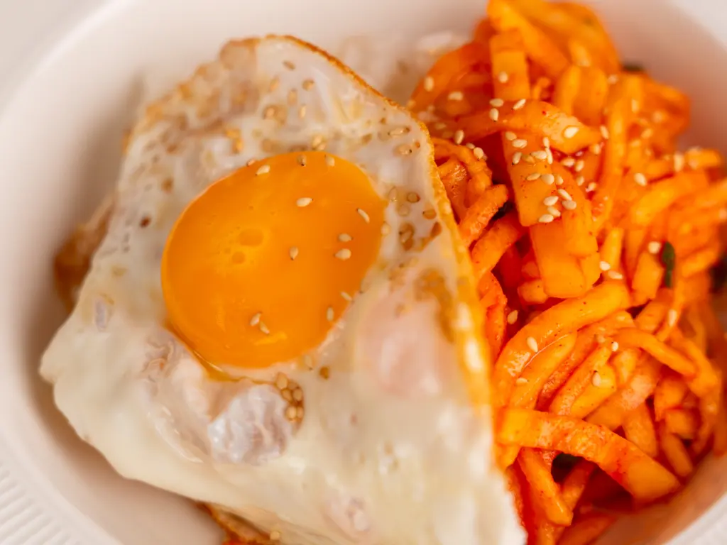 Musaengchae Bibimbap - Korean Spicy Radish Salad musaengchae