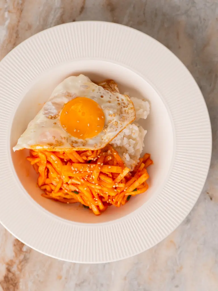 Musaengchae Bibimbap - Korean Spicy Radish Salad musaengchae
