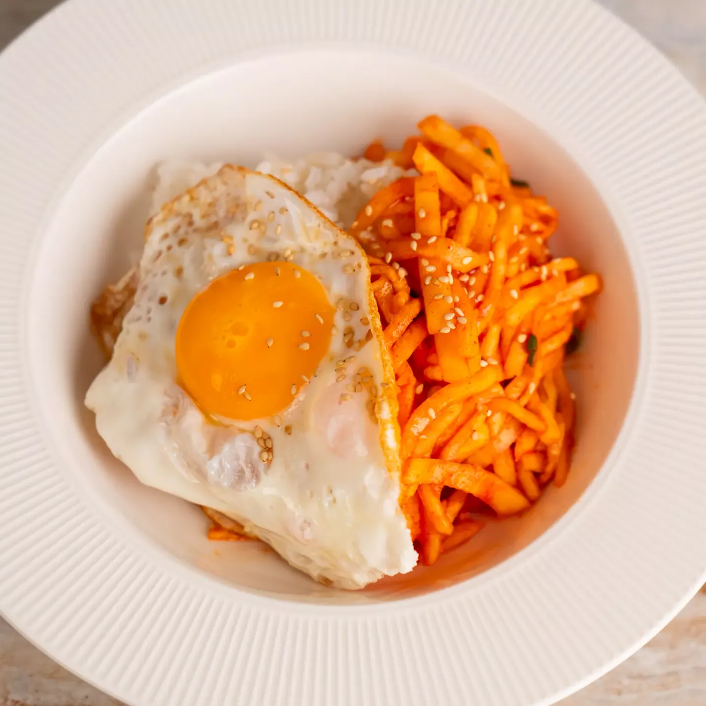 Musaengchae Bibimbap - Korean Spicy Radish Salad musaengchae
