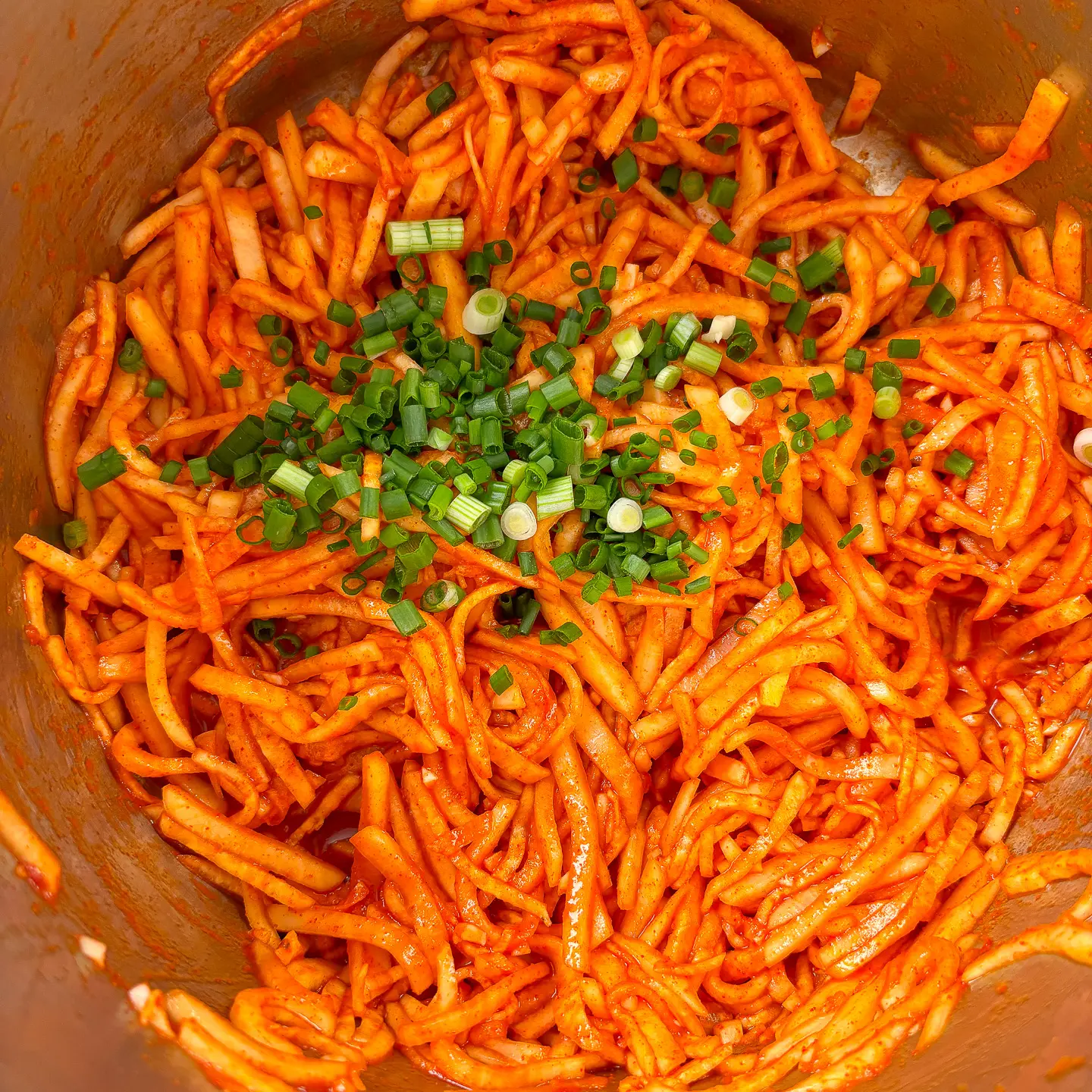 Musaengchae Bibimbap - Korean Spicy Radish Salad musaengchae
