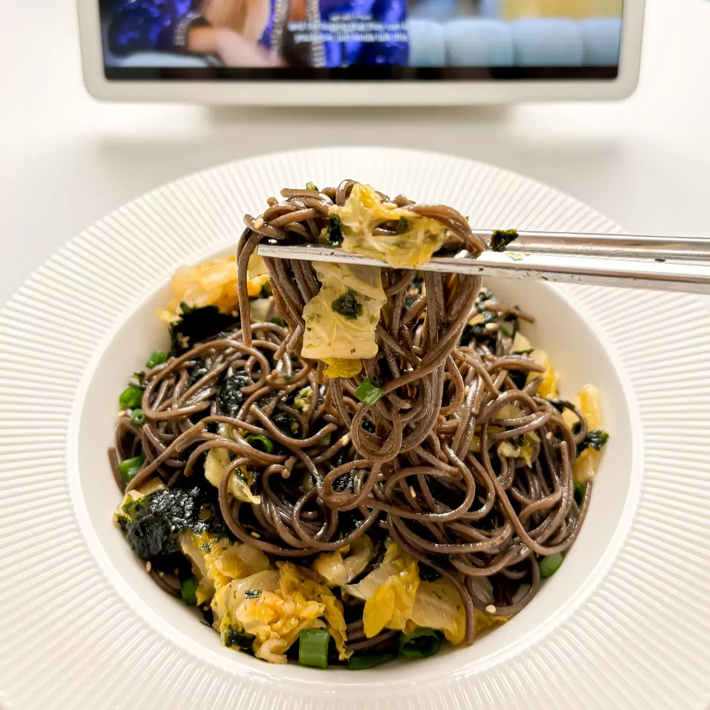 Kimchi Perilla Oil Noodles - Deulgireum Makguksu perilla oil noodles