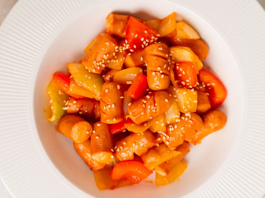 5-Minute Korean Sausage Stir Fry, Easy Banchan Korean sausage stir fry