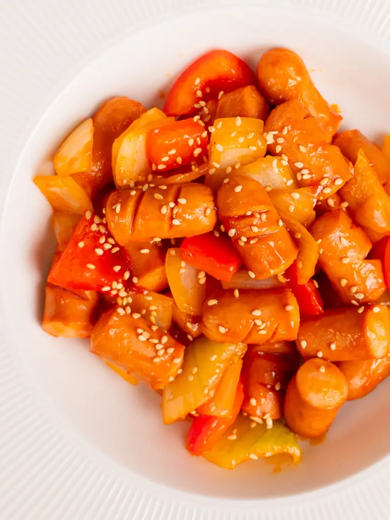 Korean sausage stir fry