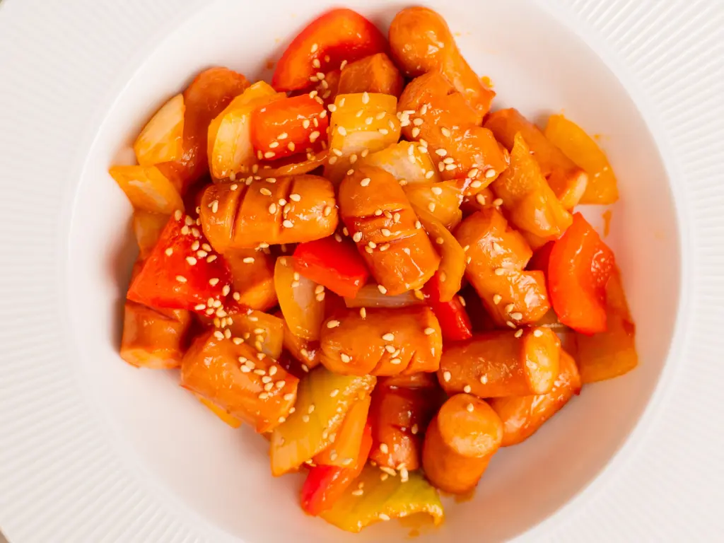 Korean sausage stir fry