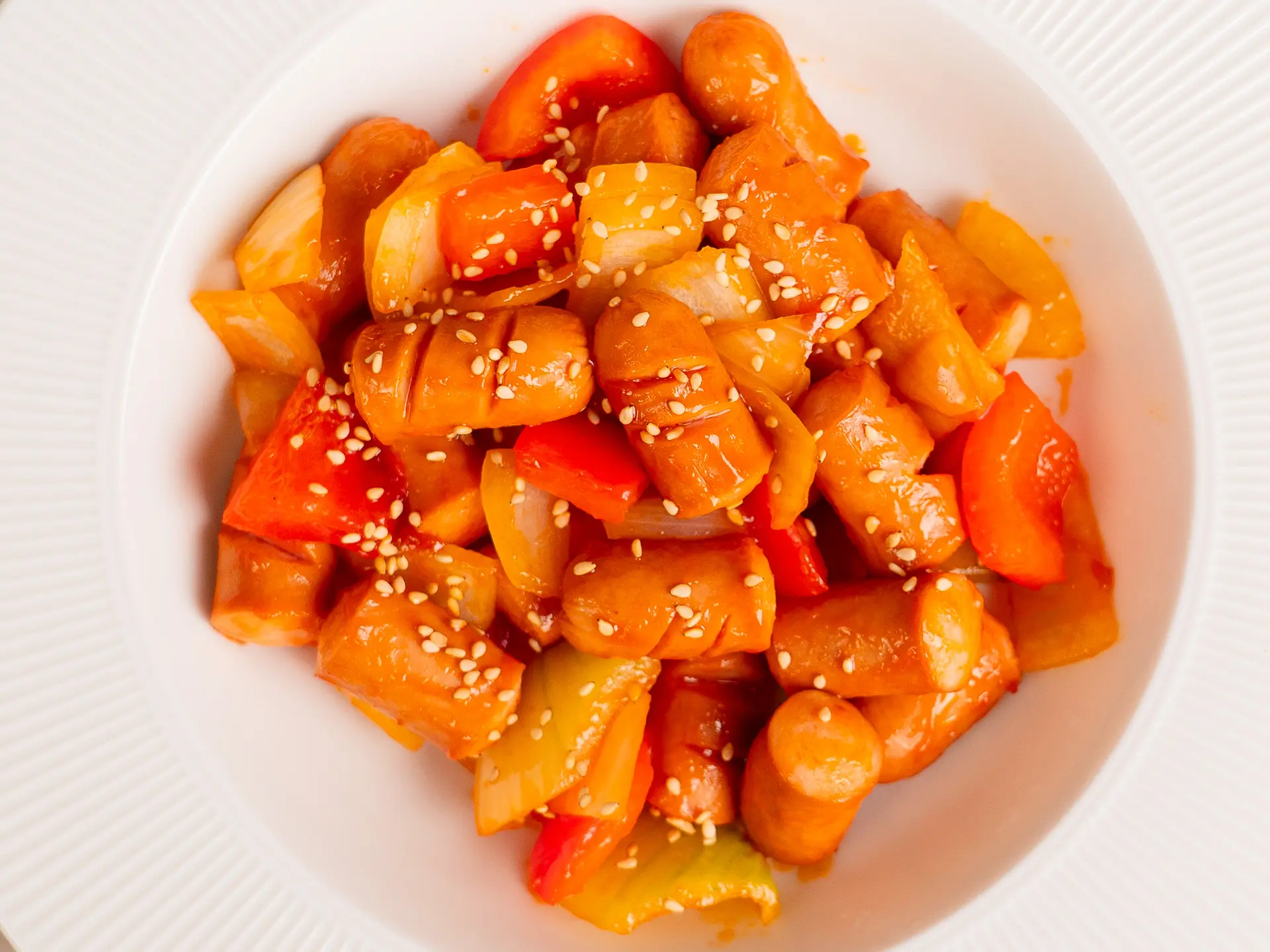 Korean sausage stir fry