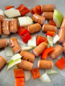 Korean sausage stir fry