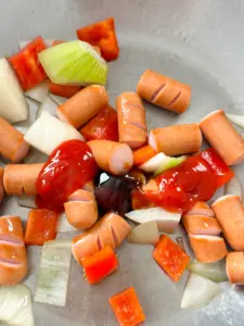 Korean sausage stir fry