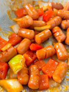 Korean sausage stir fry