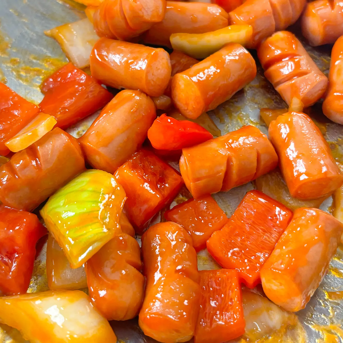 5-Minute Korean Sausage Stir Fry, Easy Banchan Korean sausage stir fry