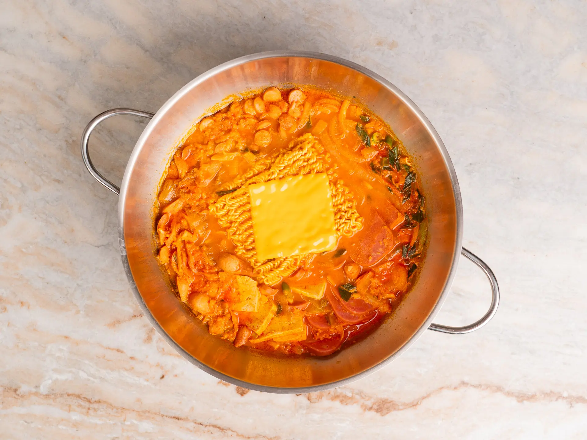 Authentic Budae Jjigae, Korean Army Stew at home budae jjigae