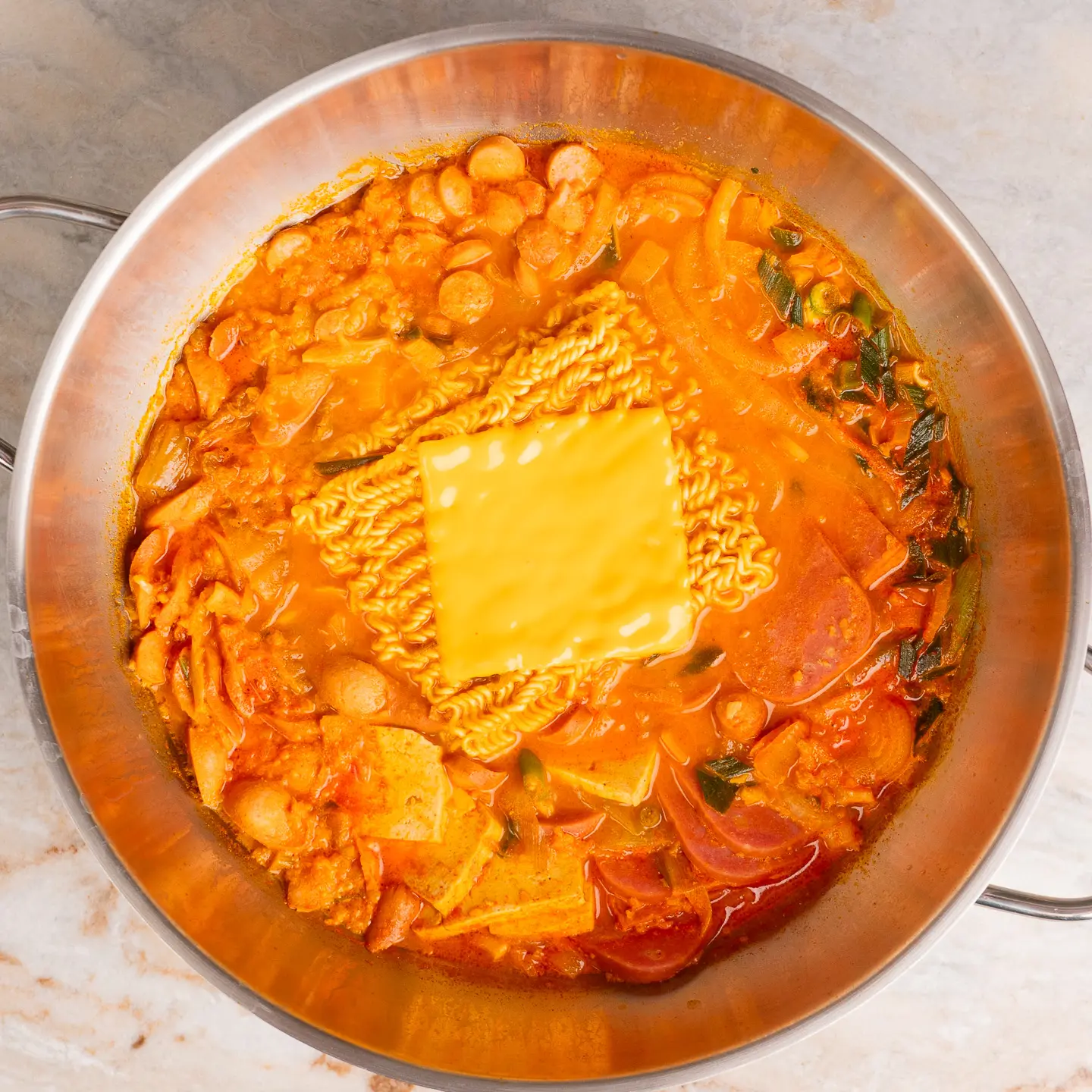 Authentic Budae Jjigae, Korean Army Stew at home budae jjigae