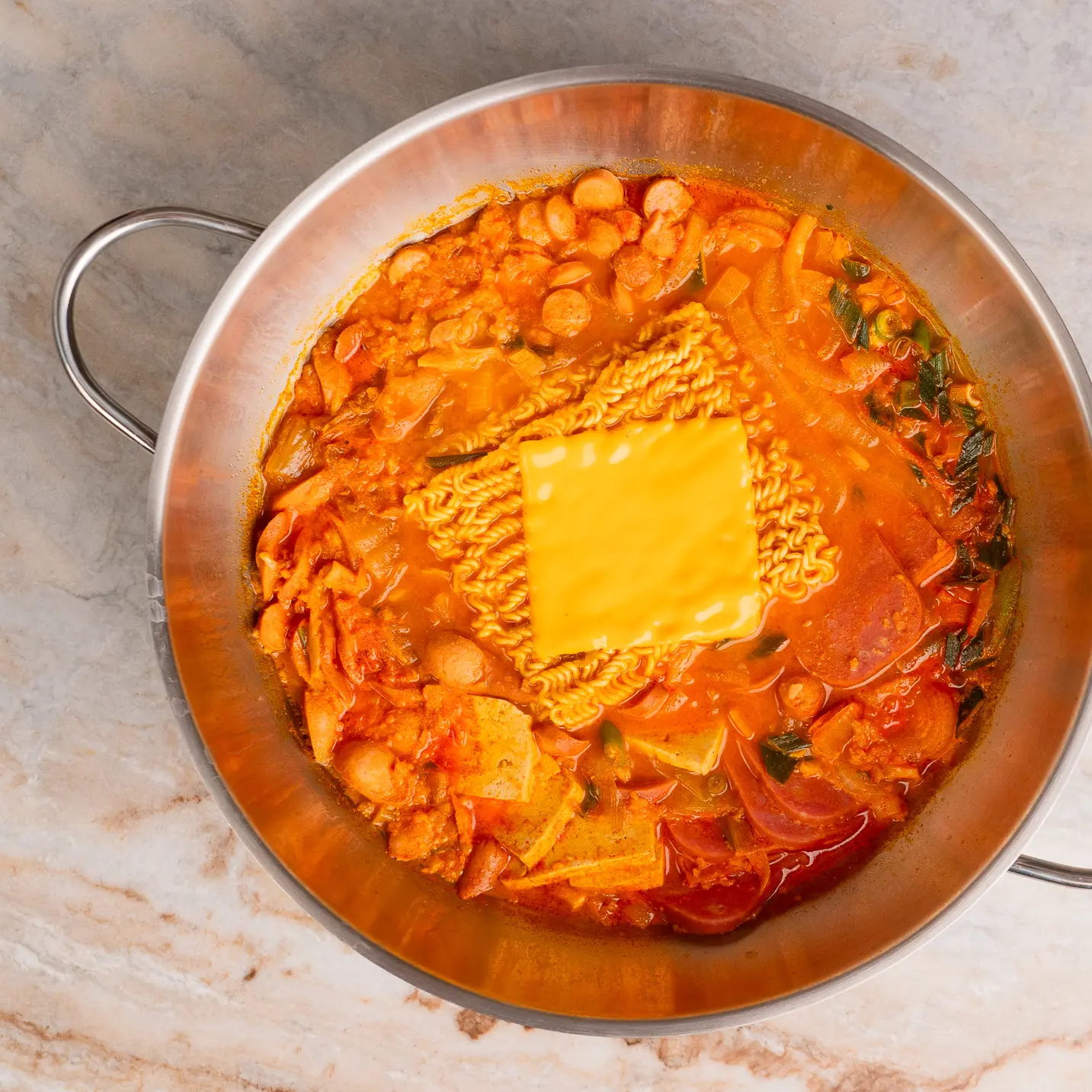 Authentic Budae Jjigae, Korean Army Stew at home budae jjigae