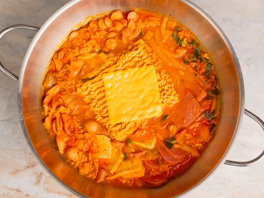 Authentic Budae Jjigae, Korean Army Stew at home budae jjigae