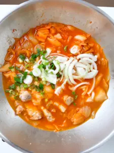pork kimchi jjigae with aged kimchi