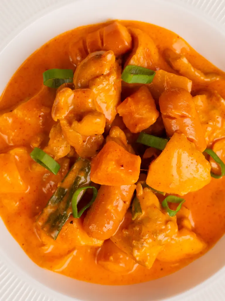 Korean Rose Jjimdak: Creamy Gochujang Braised Chicken rose jjimdak