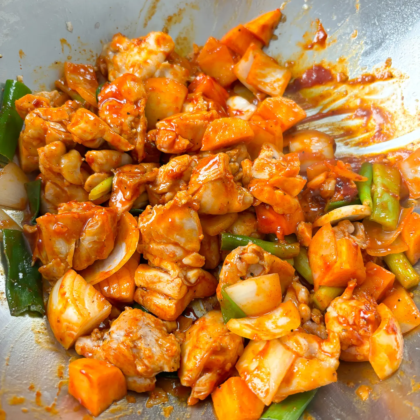 Korean Rose Jjimdak: Creamy Gochujang Braised Chicken rose jjimdak