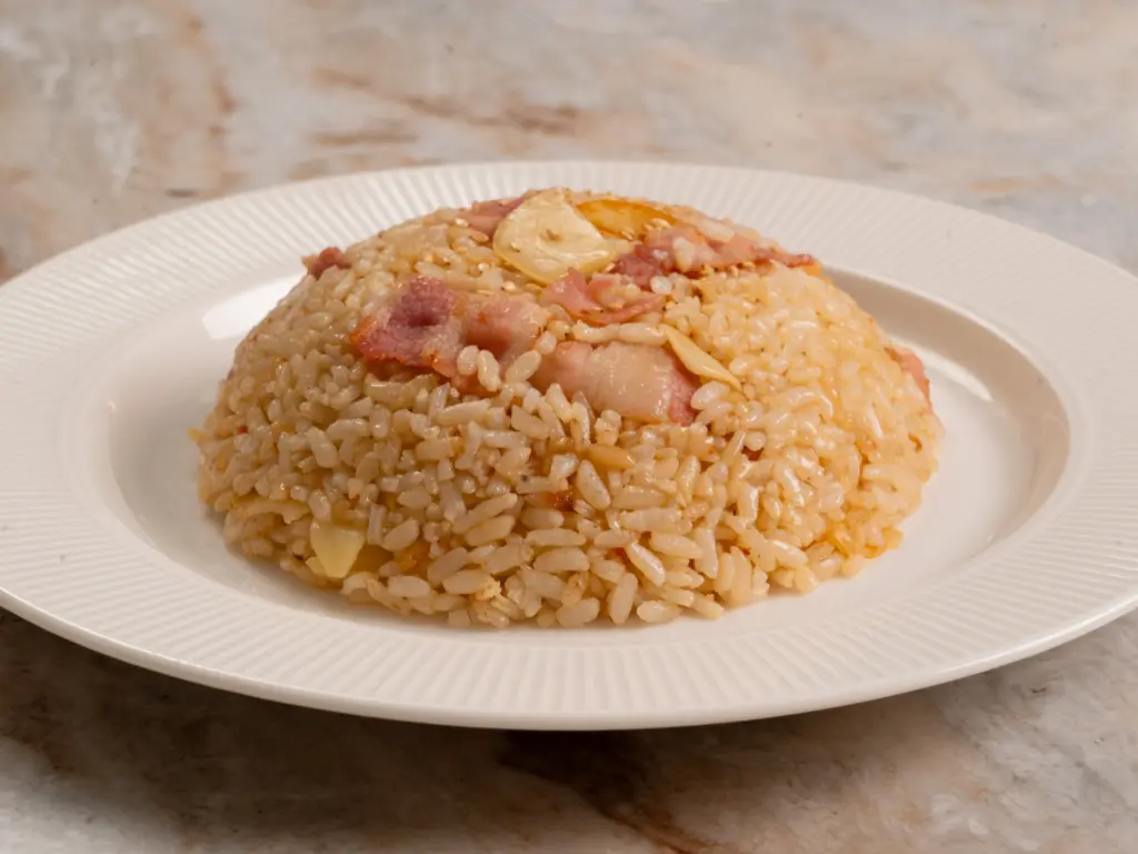 Garlic Butter Fried Rice Recipe: Easy Korean Fried Rice with Bacon garlic butter Korean fried rice recipe