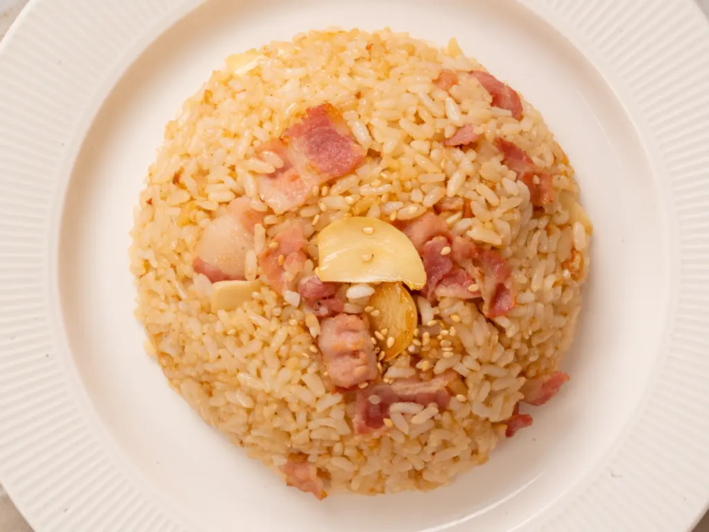 Garlic Butter Fried Rice Recipe: Easy Korean Fried Rice with Bacon garlic butter Korean fried rice recipe