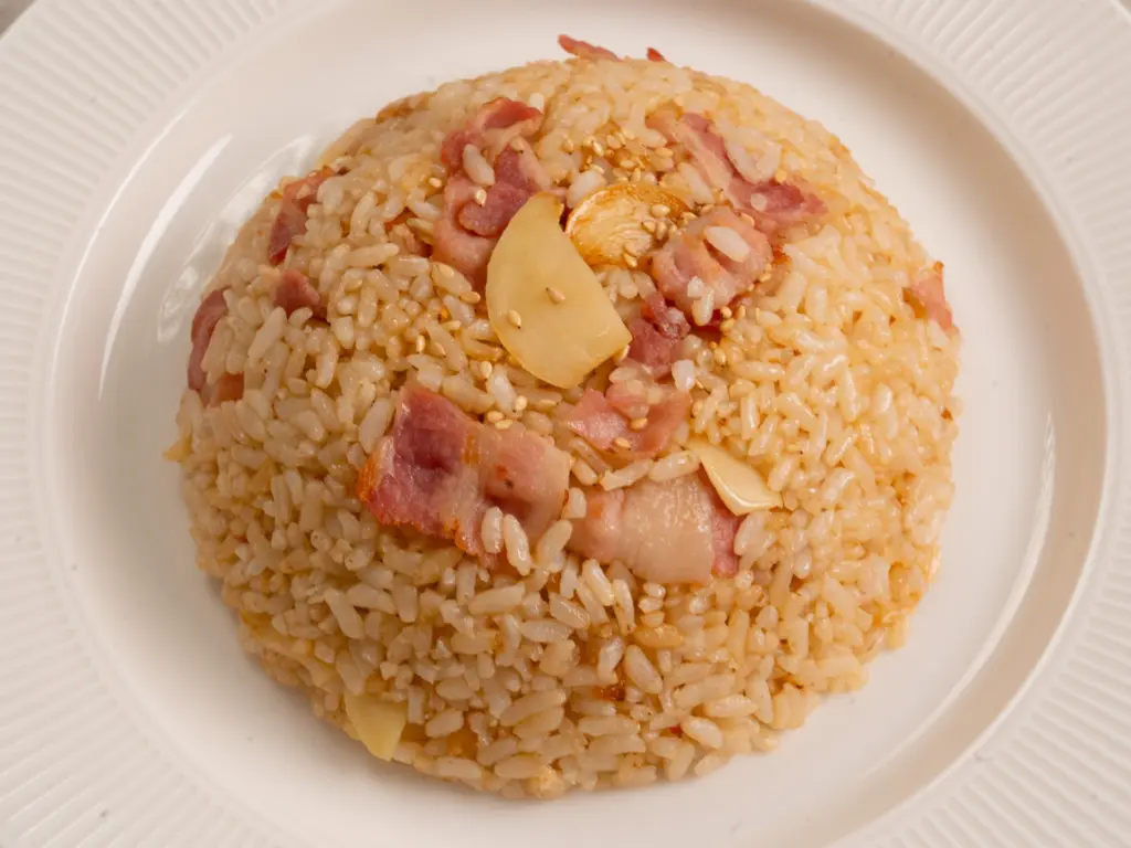Garlic Butter Fried Rice Recipe: Easy Korean Fried Rice with Bacon garlic butter Korean fried rice recipe