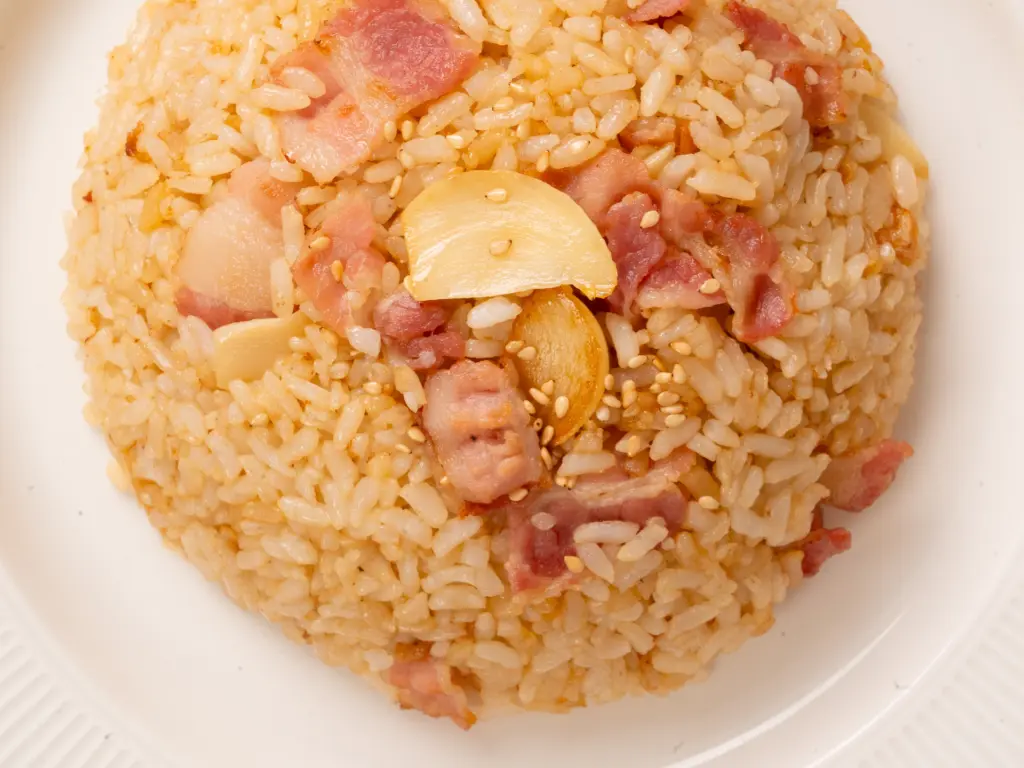 Garlic Butter Fried Rice Recipe: Easy Korean Fried Rice with Bacon garlic butter Korean fried rice recipe