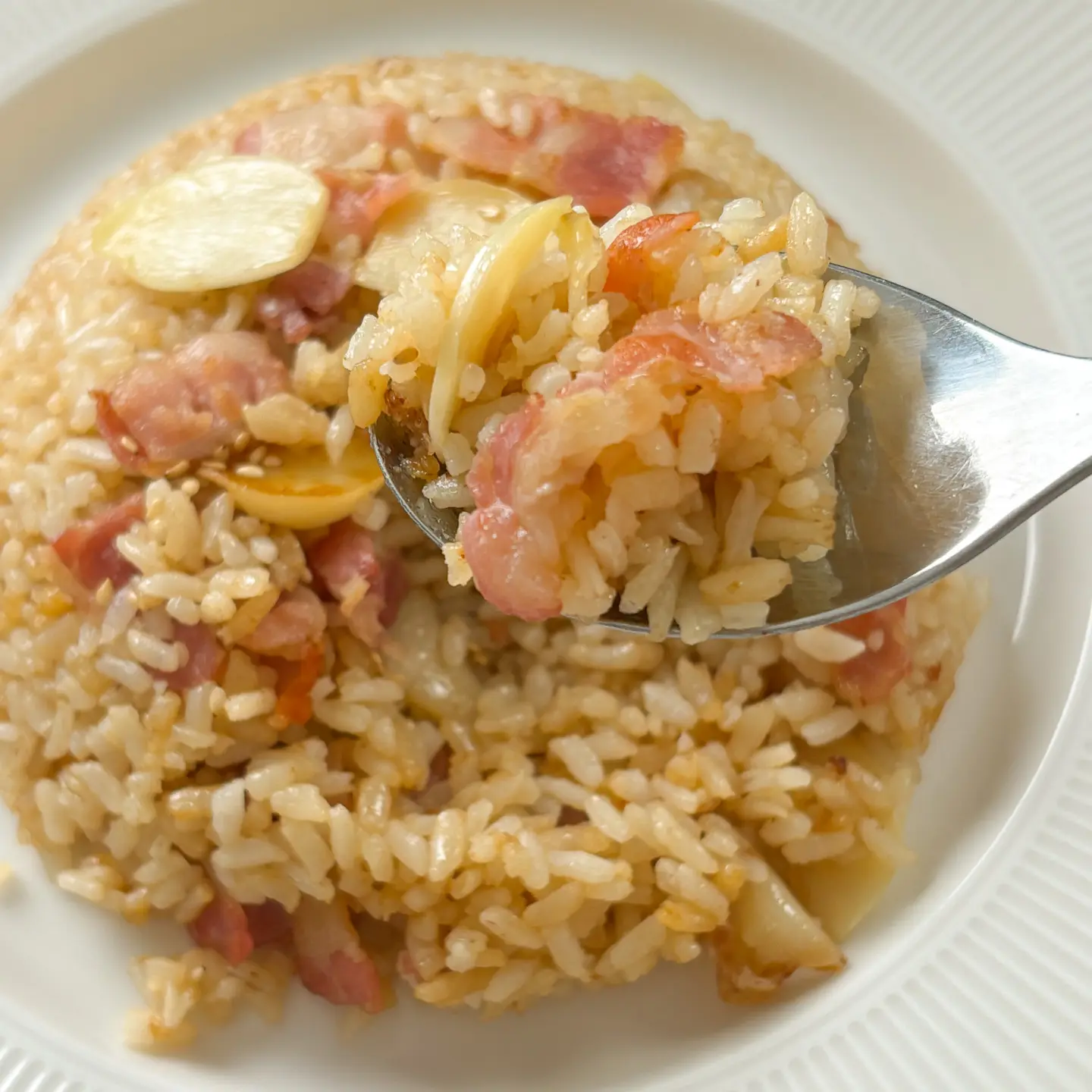 Garlic Butter Fried Rice Recipe: Easy Korean Fried Rice with Bacon garlic butter Korean fried rice recipe