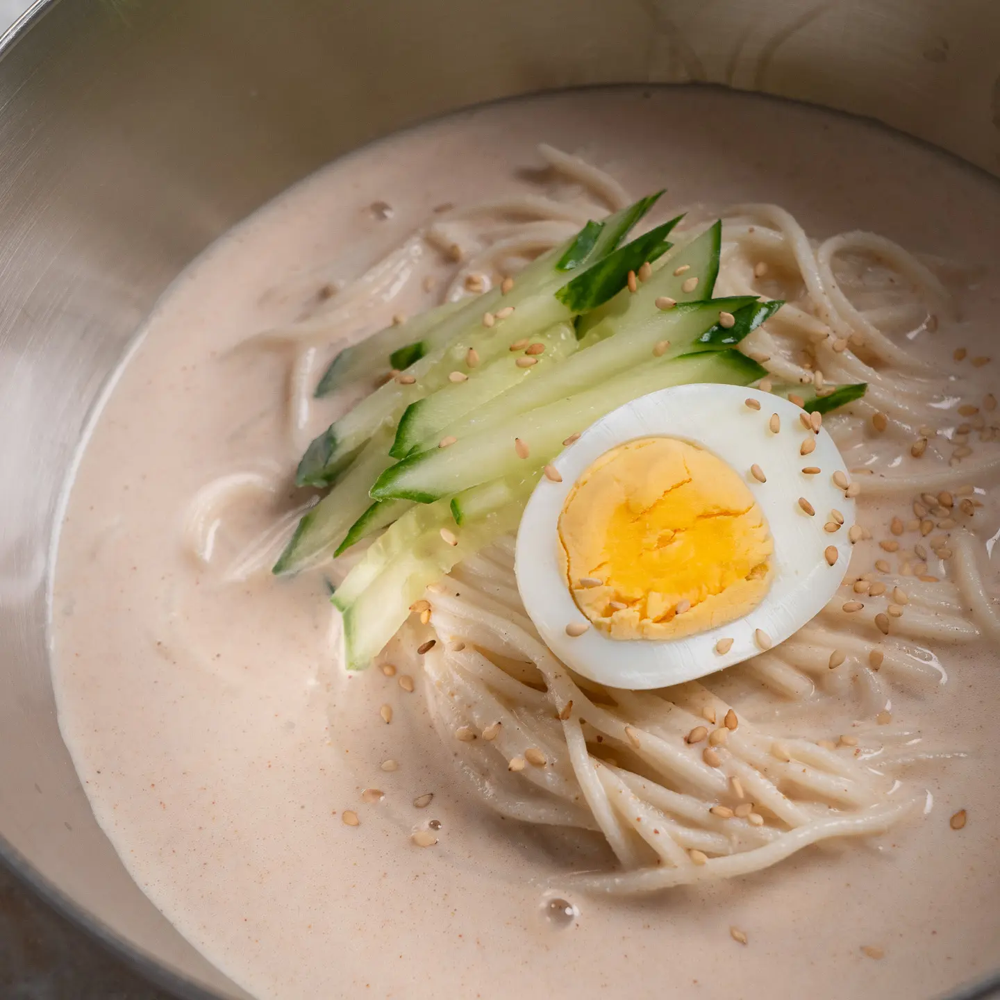 10-Min Tofu Kongguksu | Easy Vegan Korean Cold Noodles in Soy Milk tofu kongguksu