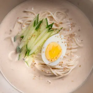 10-Min Tofu Kongguksu | Easy Vegan Korean Cold Noodles in Soy Milk tofu kongguksu