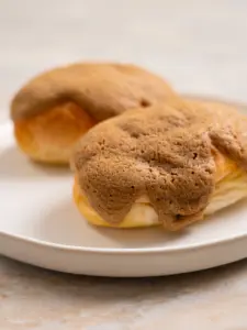 Coffee Bun with sweet coffee cream from Korean bakery