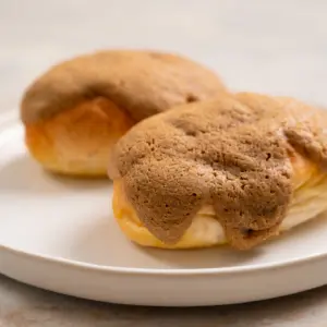 Coffee Bun with sweet coffee cream from Korean bakery
