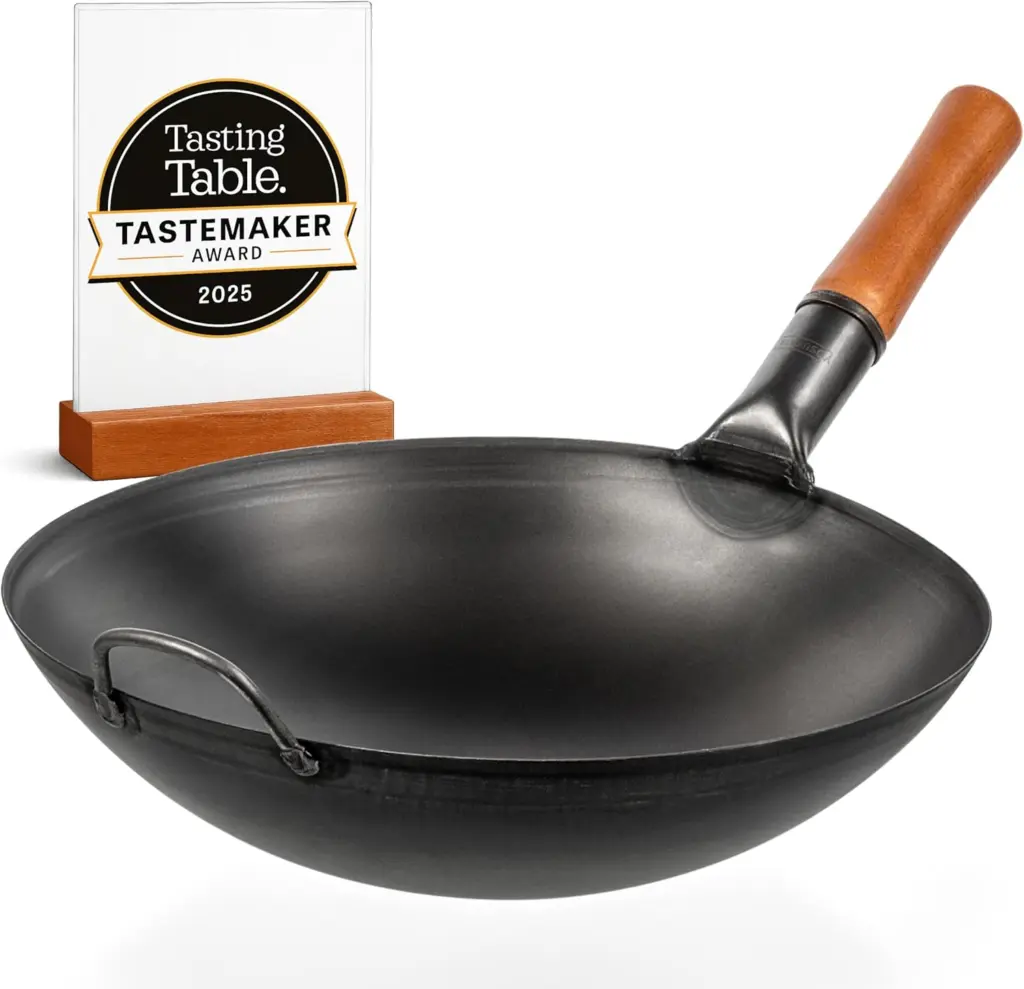 carbon steel wok for Korean pancake pajeon cooking
