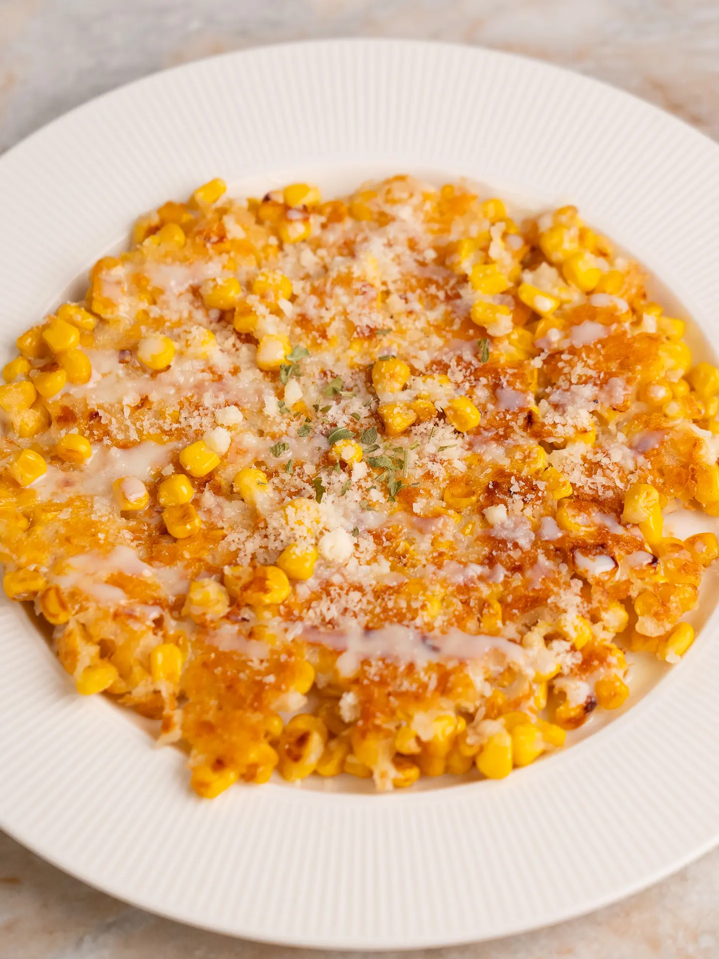 Corn pancake with sweet corn, like Korean corn fritters.