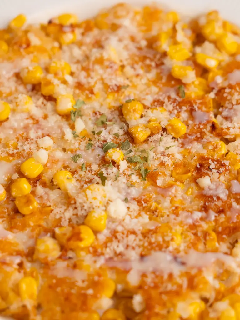Corn pancake with sweet corn, like Korean corn fritters.